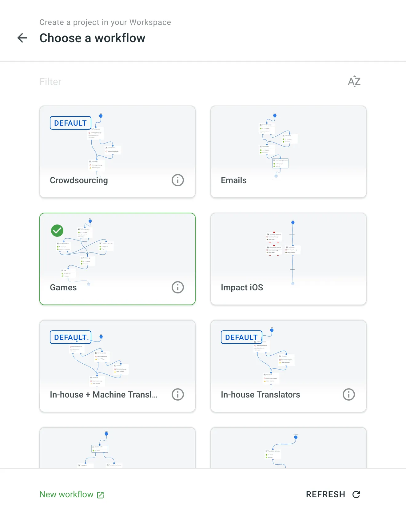 Choose a workflow